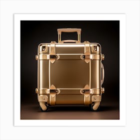 Gold Suitcase 3 Art Print