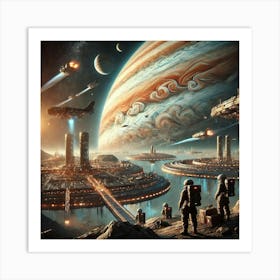 A Cinematic Sci Fi Depiction Of The Early Days Of 1 Art Print