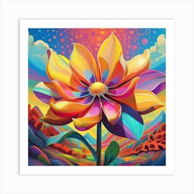 Psychedelic Flower 2 Art Print