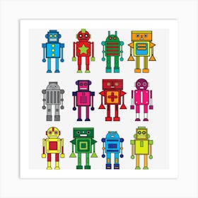 Robo Funny Robot Technology Art Print