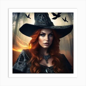 Witch In The Woods 1 Art Print