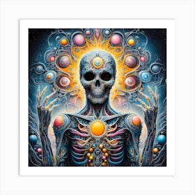 Psychedelic Skull 11 Art Print