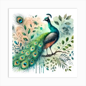 Peacock Art Print