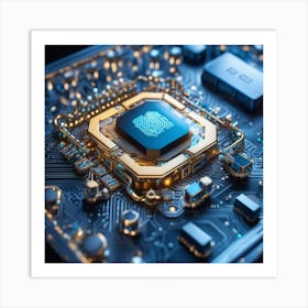 Chip On A Circuit Board 1 Art Print