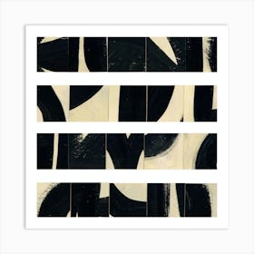 Black And White Abstract Print Art Print