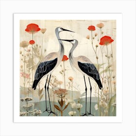 Bird In Nature Stork 2 Art Print