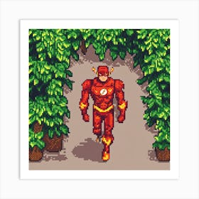 Flash pixel Art Print