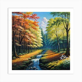 Autumn In The Forest 1 Art Print