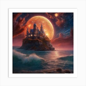 Castle On The Moon Art Print