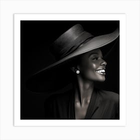 Black Woman In A Hat 6 Art Print