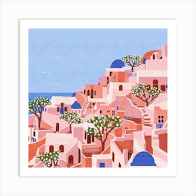 Santorini Square Art Print