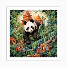 Panda Bear In The Jungle 7 Art Print