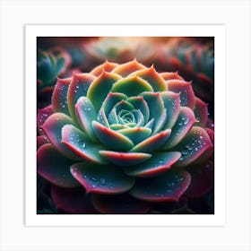 Succulent Flower Art Print