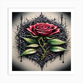 Rose Tattoo 3 Art Print