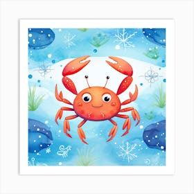 Crab In The Sea Art Print