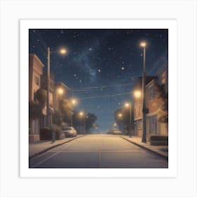 Street At Night Art Print