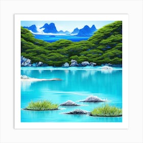 Azure Lake Art Print