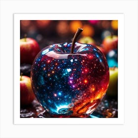 Galaxy Apple Art Print