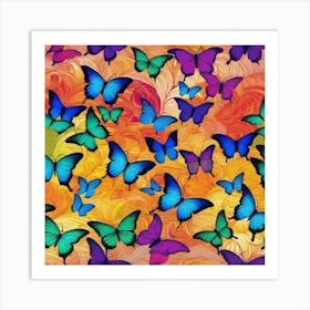 Colorful Butterflies 75 Art Print