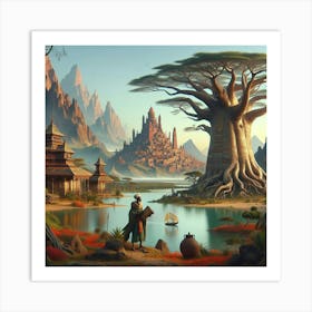 Fantasy Landscape Painting Art Print