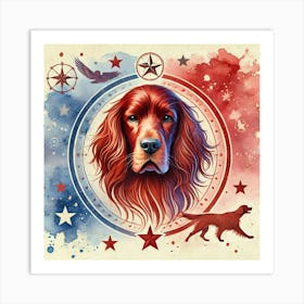 Watercolor Irish Setter 1 Art Print