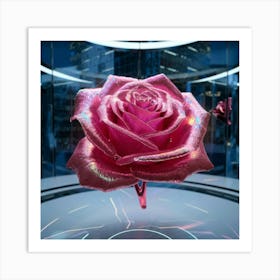 Futuristic Rose Art Print