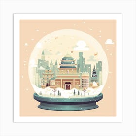 Beijing China Snowglobe Art Print