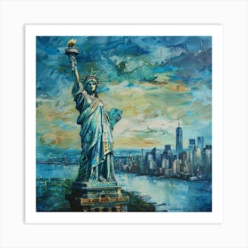 A Statue Of Liberty In New York Oil Painting Ill 1719923287 1 Art Print