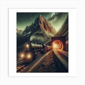 Train In The Tunnel 1 Art Print