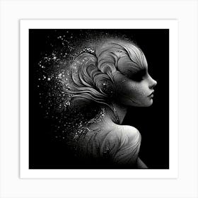 Ethereal female silhouette 5 Art Print