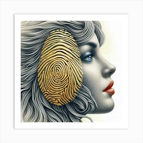 A woman's profile 6 Art Print