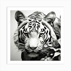 White Tiger Art Print