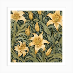 Golden Lily William Morris Art Print