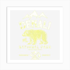 Denali National Park And Preserve Us Alaska Vintage Art Print