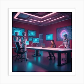 Futuristic Office 7 Art Print