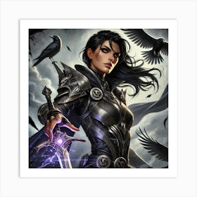 Zoya Nightshade Portrait 2 Art Print