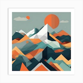 Abstract Mountains 2 Art Print