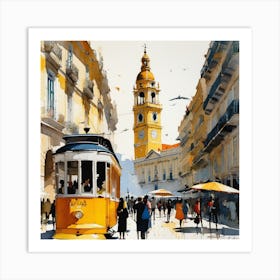 Lisbon Tram Art Print