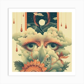 The Night has sad eyes Art Print