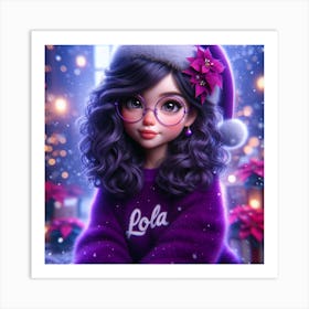 Christmas Girl 2 Art Print