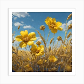 Yellow Cosmos 2 Art Print