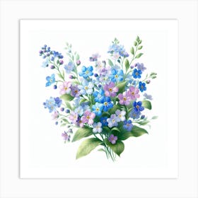 Flowers of Forget-me-not 3 Art Print