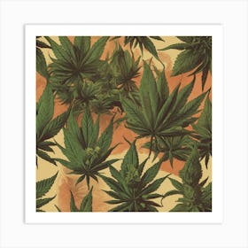 Default Default Retro Vintage Cannabis For Defferent Seasons A 0 (1) Art Print