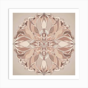 Trending Nude Color Mandala A Symmetrical Mandala Design Where Each Section Is Filled With Differen 272222507 Art Print