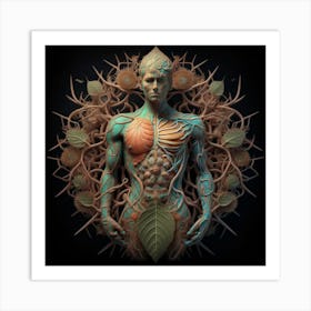 human thorn, Tree Of Life, digital art Art Print