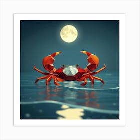 Crab In The Water 6 Art Print