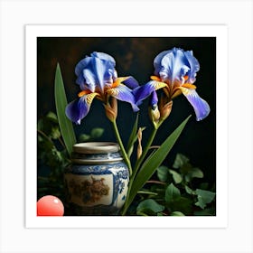 Blue Iris Art Print