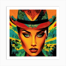 Woman In A Hat 2 Art Print