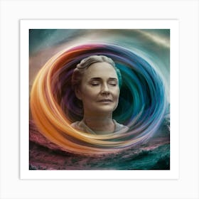 Woman In The Spiral Art Print