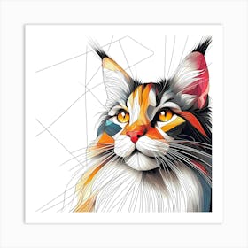 Feline Cat Creative Artwork Illustration 72 Art Print